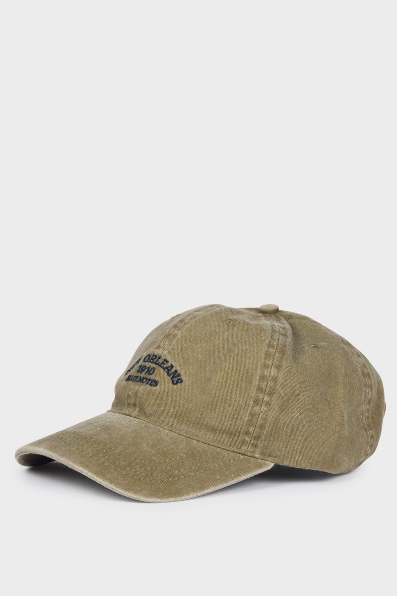 DeFacto Grey Man Boy Embroidered Cotton Cap Casual - Image 1